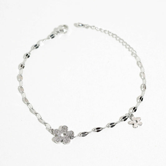 Flora Bliss Slvr Bracelet