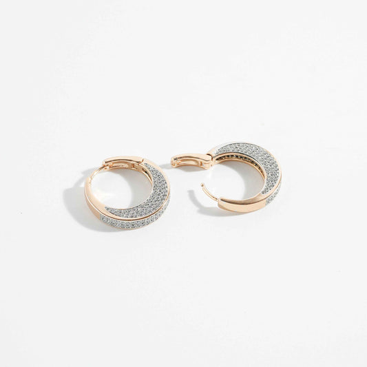 Grandeur Rose Hoops Earring