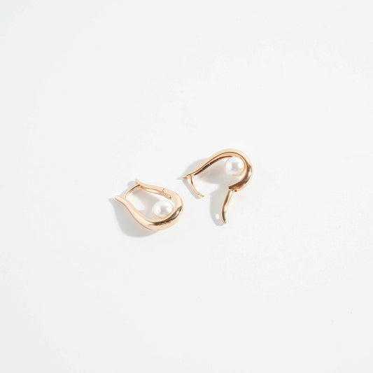Pearl Day Hoops Earring
