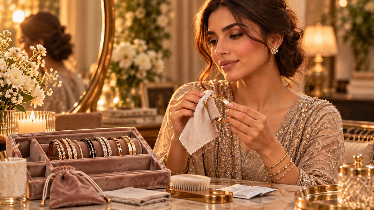 Preventing Scratches on Stacked Bangles: Storage for Rigid Wrist Jewellery