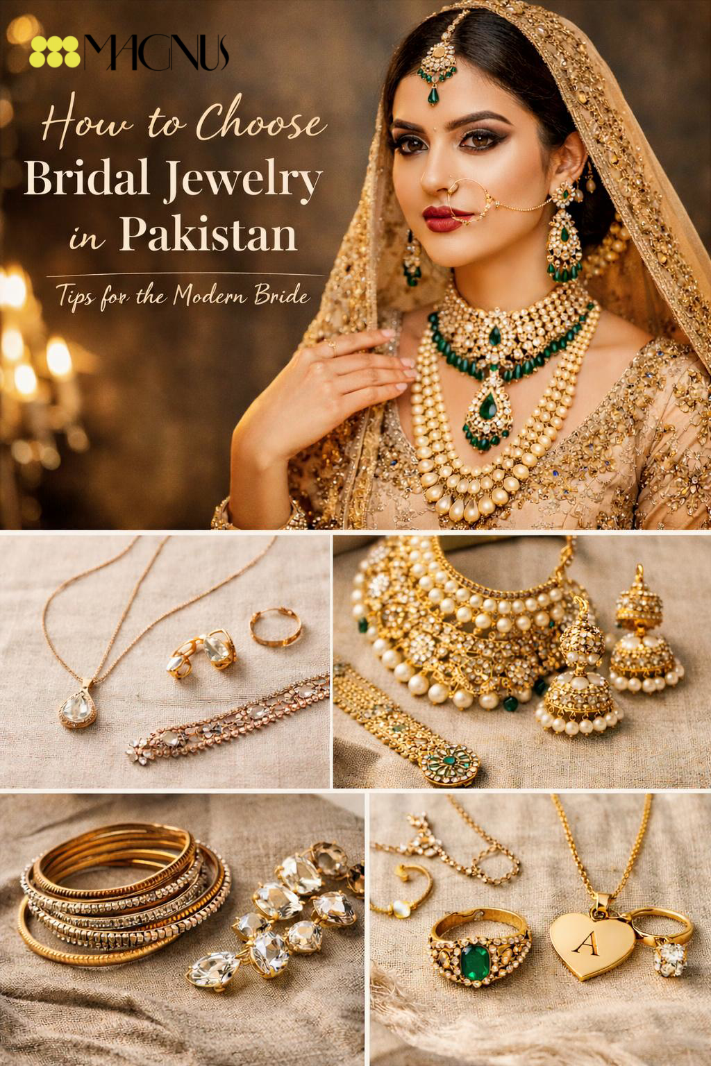 Bride wearing beautiful jewellery