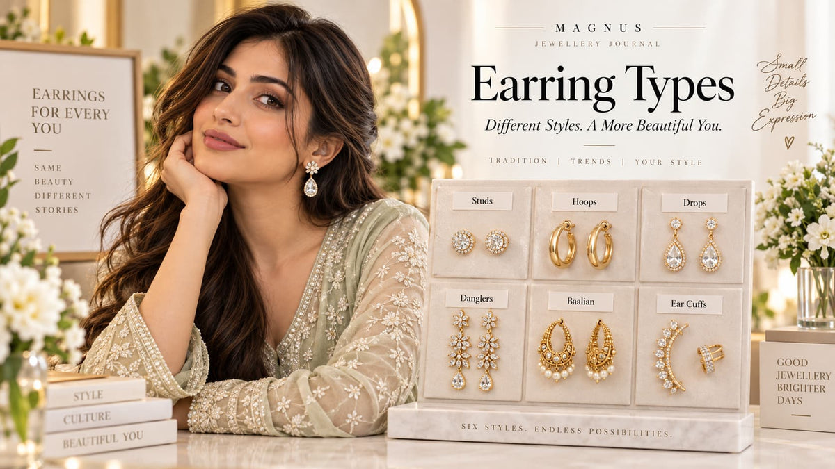 Earring Types Explained: Studs, Tops, Hoops, Drops, Danglers and Ear Cuffs