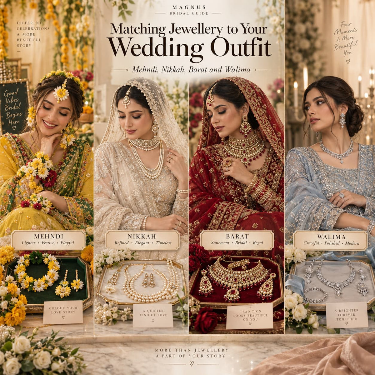 wedding matching jewellery with outfit