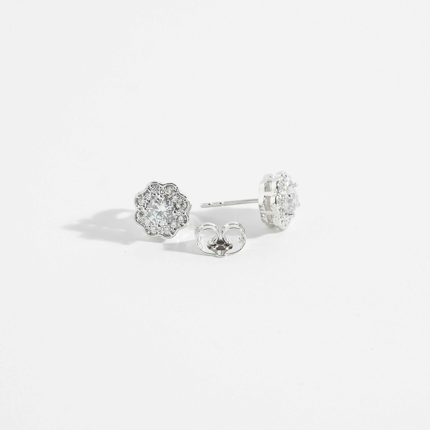 Silver earrings with cool silver-tone fashion jewellery polish
