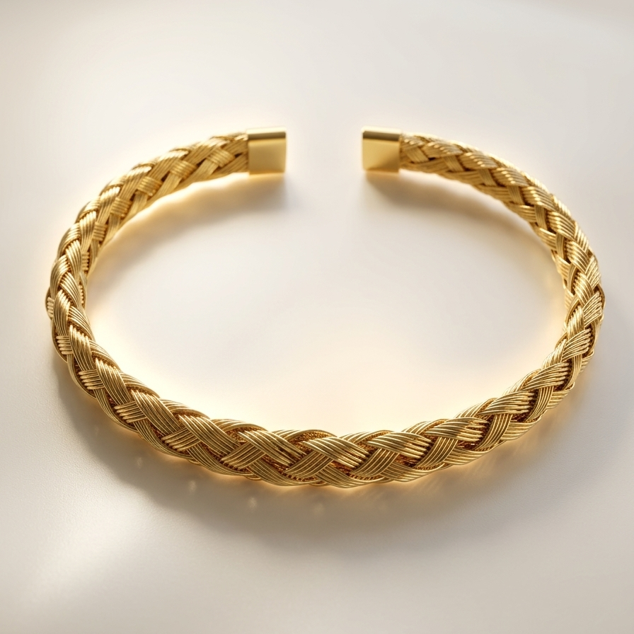 Gold Mesh Bangle