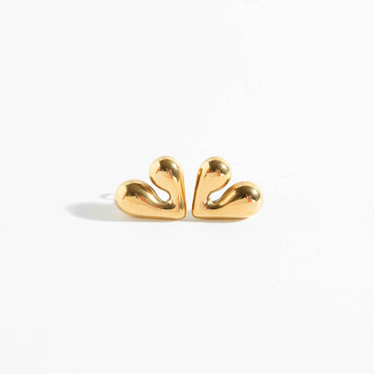 Bold Heart Studs Earrings