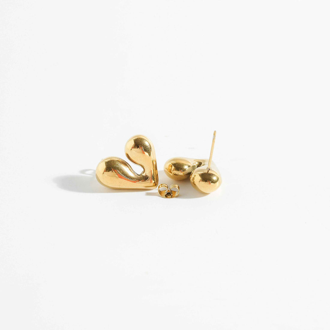Bold Heart Studs Earrings – close-up detail of design | Magnus