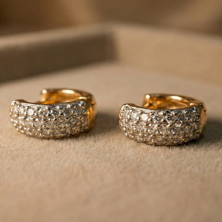 Diamond Ear Huggie - 9mm