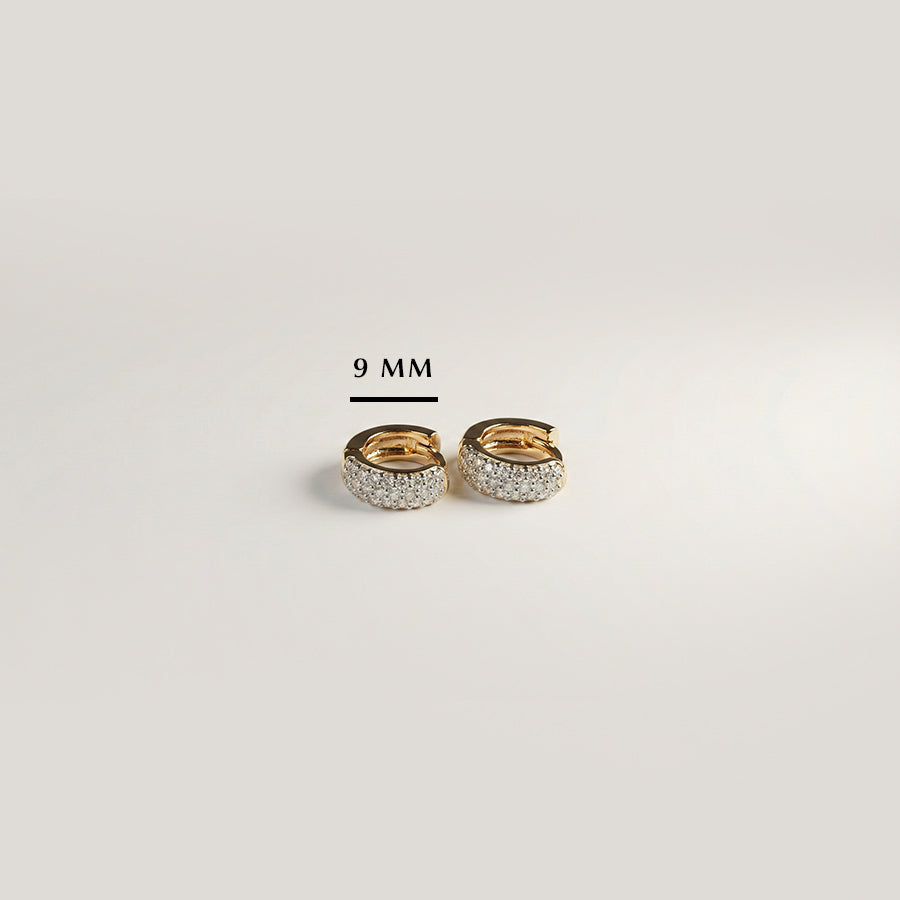 Diamond Ear Huggie - 9mm