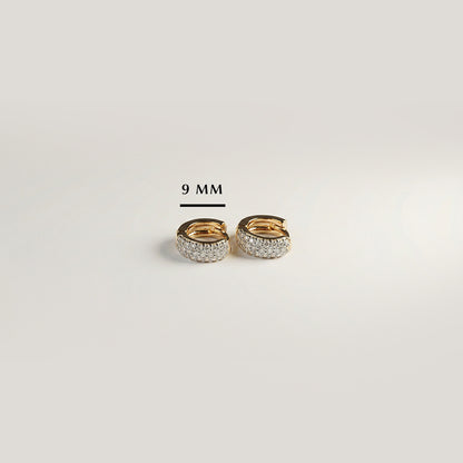 Diamond Ear Huggie - 9mm