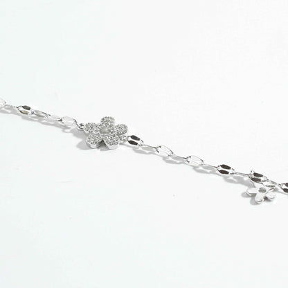 Flora Bliss Slvr Bracelet