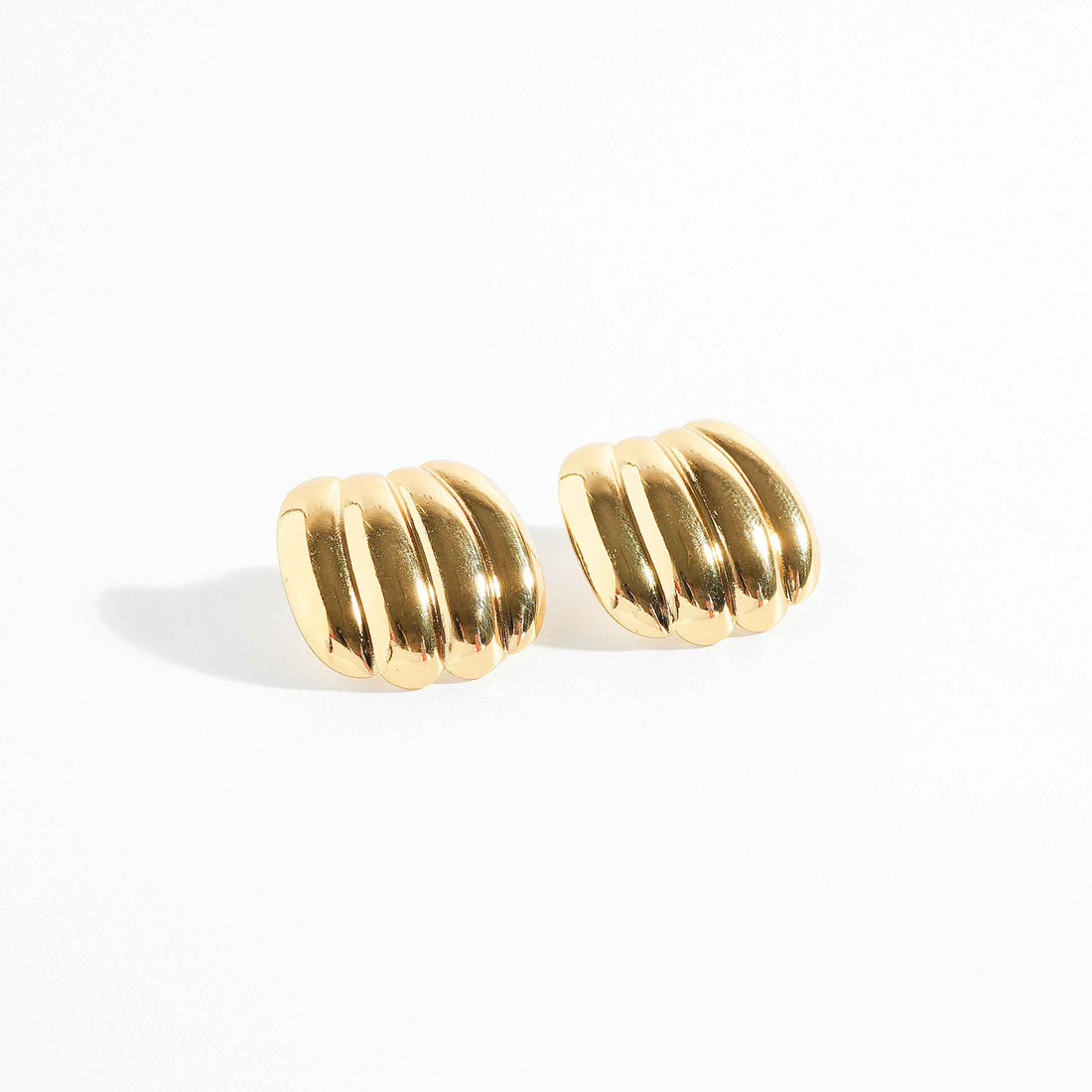 Magnus Gold Shell Studs gold-tone shell-inspired nature stud earrings for women Pakistan