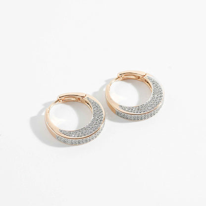 Grandeur Rose Hoops Earring