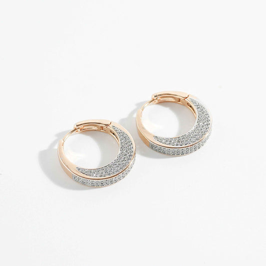 Grandeur Rose Hoops Earring