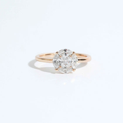 Daisy Solitaire Fancy Stone Ring | Classic Occasion Style | Magnus