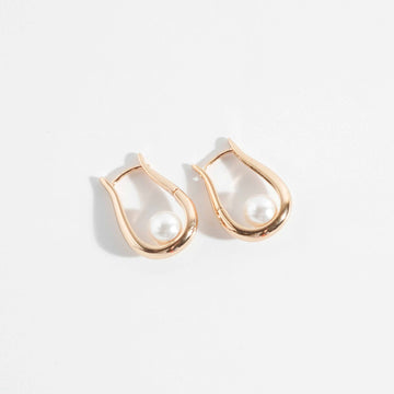 Magnus Pearl Day Hoops faux pearl hoop earrings everyday wear women Pakistan