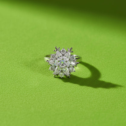Snow Spin Silver Ring