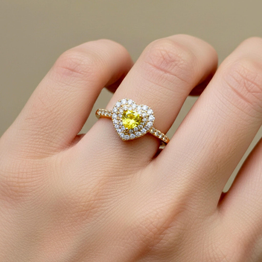 Lime Heart Ring – close-up detail of design | Magnus