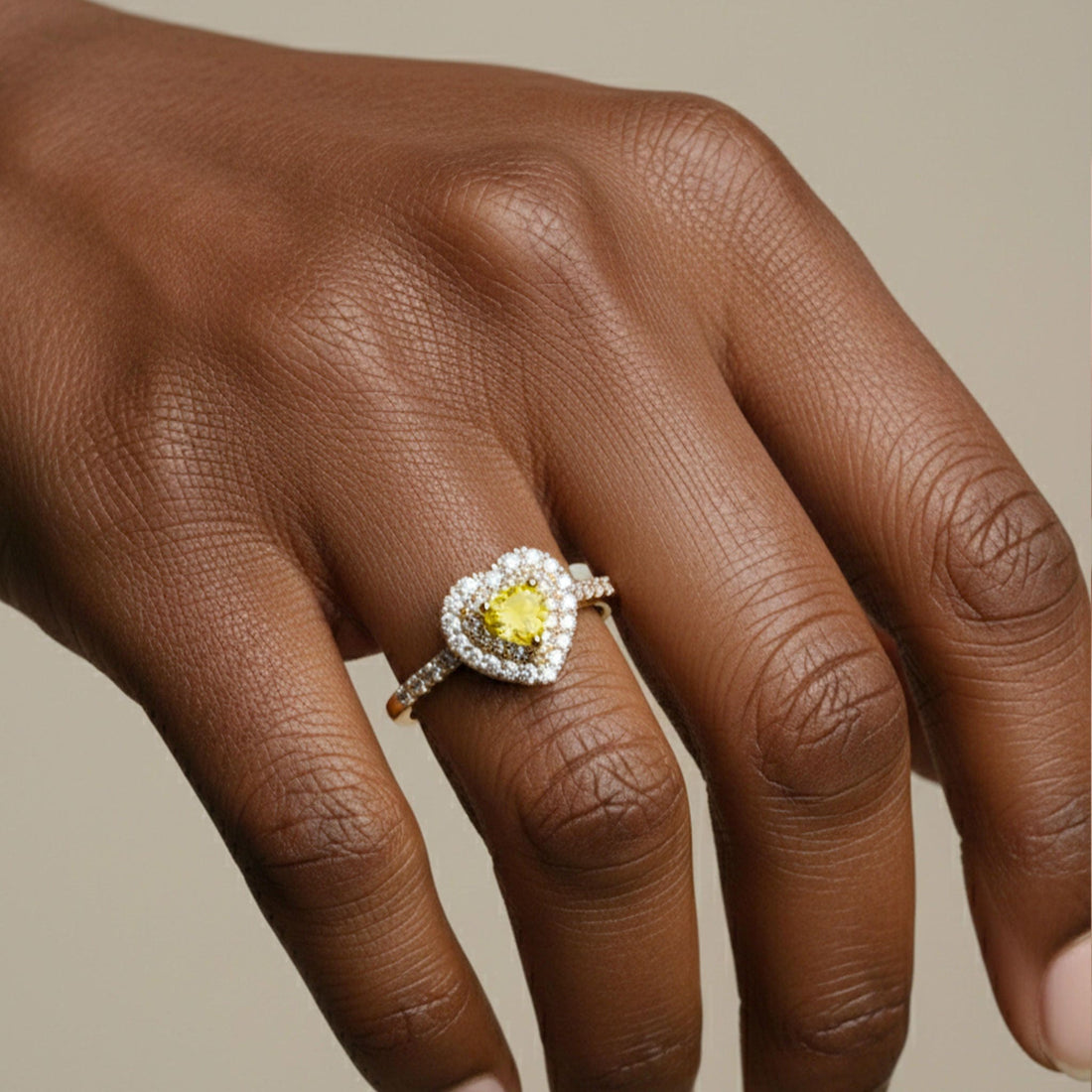 Lime Heart Ring – close-up detail of design | Magnus