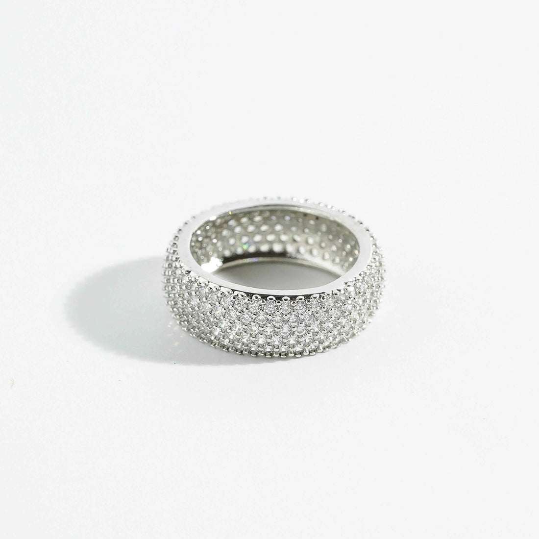 Royal Dome Silver Ring for women, unusual rings for ladies, modern rings silver statement, ring style with stone for Pakistan