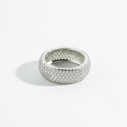 Royal Dome Silver Ring | Pavé Dome Sparkle | Statement Style