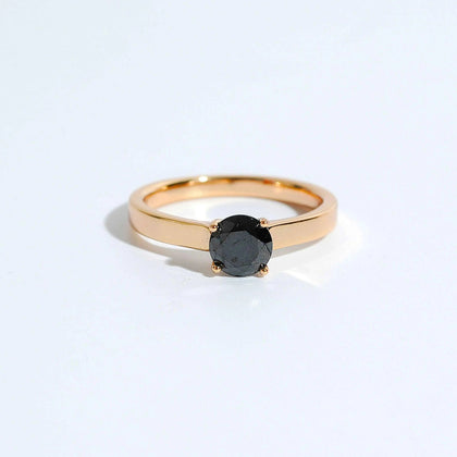 Solitaire Black Ring