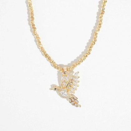 Dove of Jewel Necklace - Trendy Gold-Tone Pendant Necklace for Women | Stylish Fashion Jewelry – Magnus