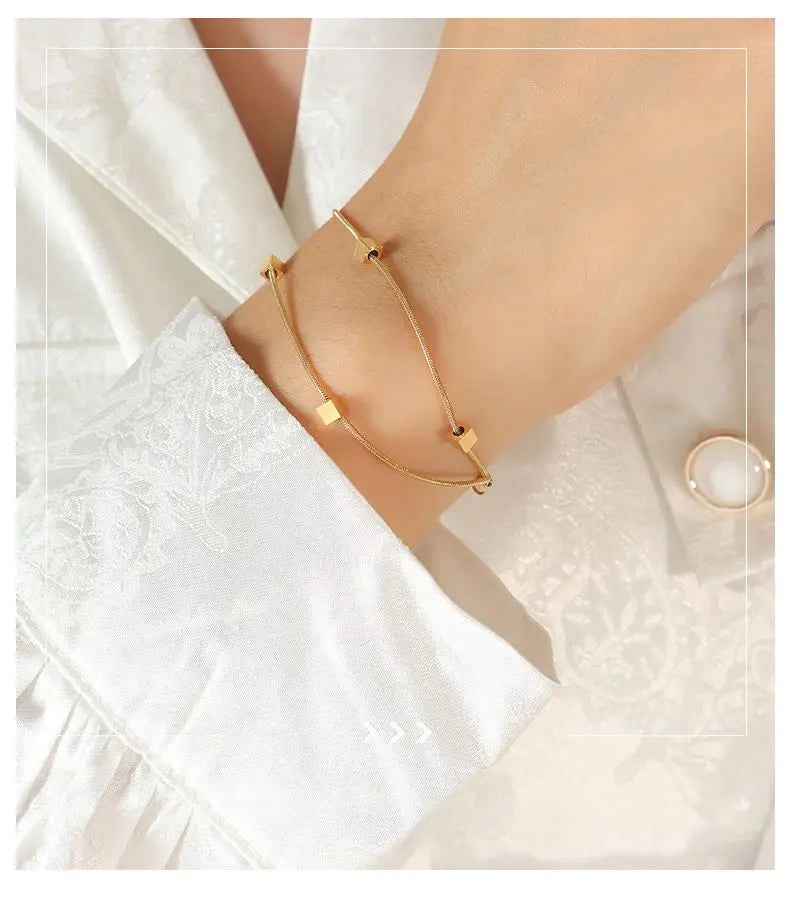 Cubic Layers Bracelet – close-up detail of design | Magnus