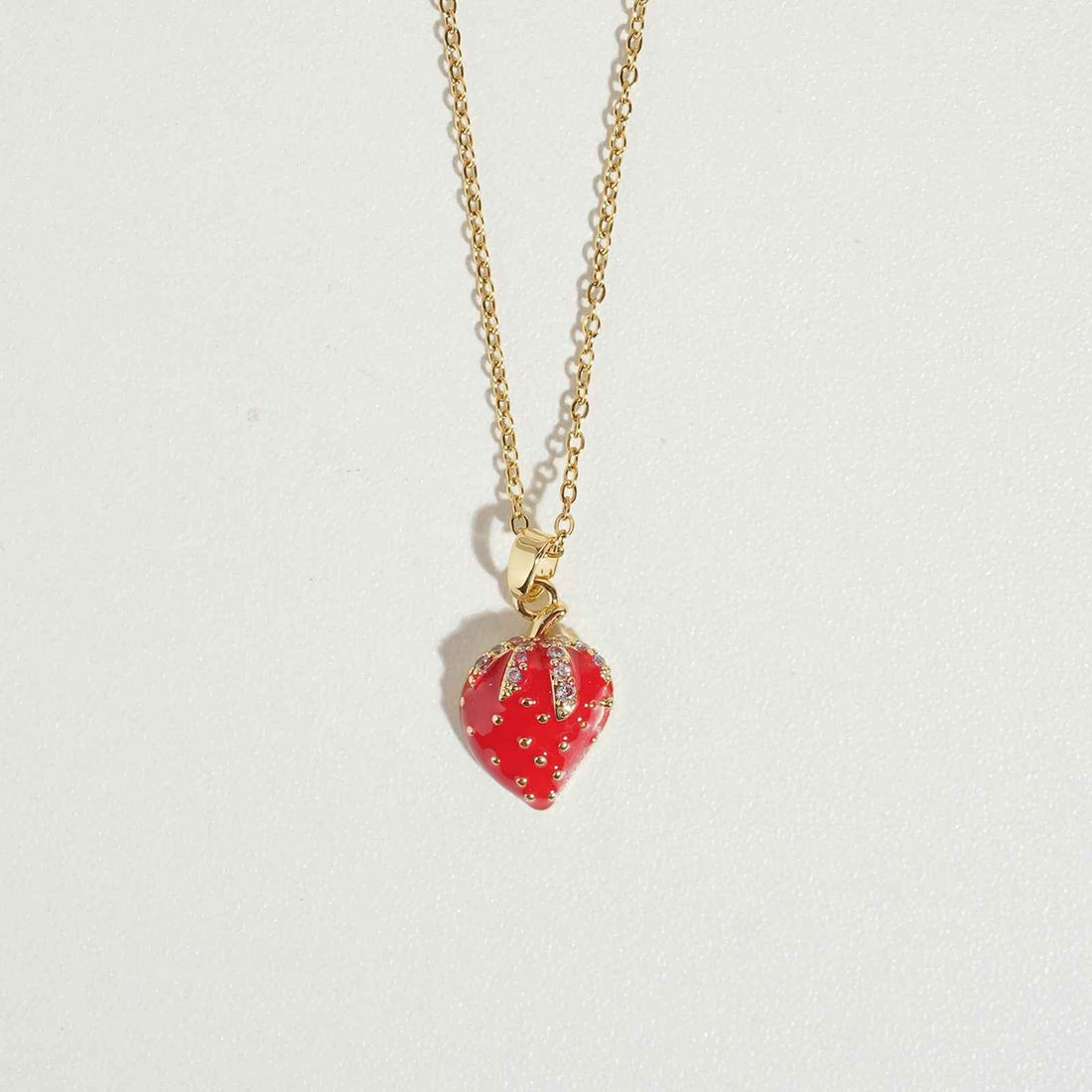Redberry Heart Pendant Necklace | Trendy Heart Pendant Necklace for Women in Gold-Tone | Fashion Jewelry