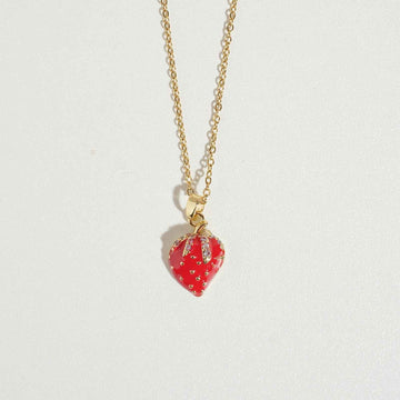 Redberry Heart Pendant Necklace | Trendy Heart Pendant Necklace for Women in Gold-Tone | Fashion Jewelry