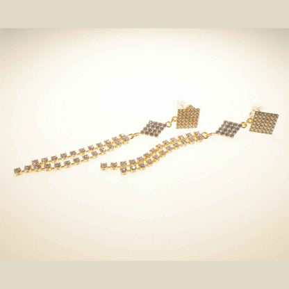 Lustara Dangle Earrings – close-up detail of design | Magnus