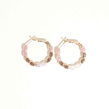 Magnus French Peach Hoops warm peach-tone fashion hoop earrings for women Pakistan
