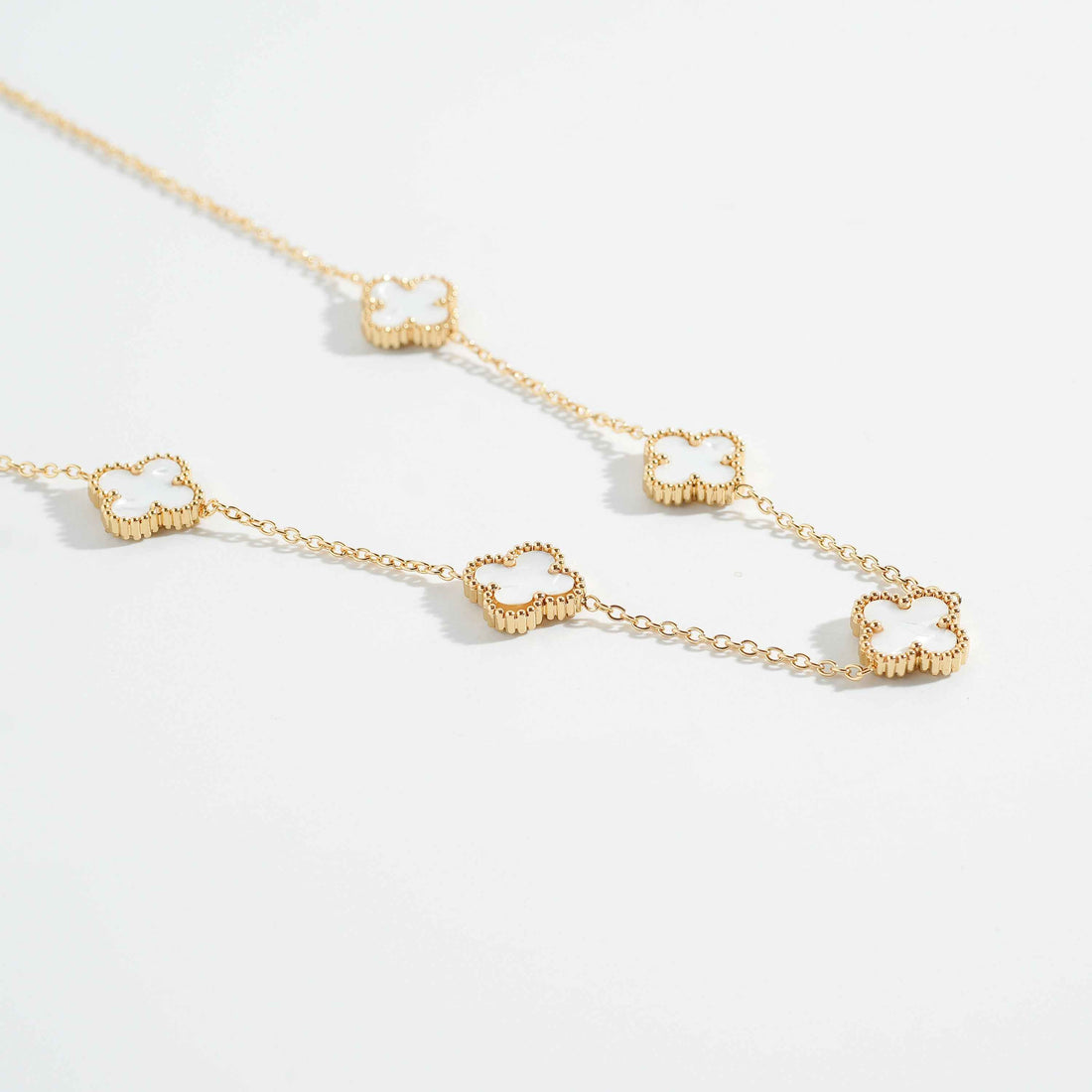 White Clover Necklace – close-up detail of design | Magnus
