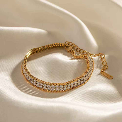 Magnus Woven Tennis Bracelet crystal-set woven fashion tennis bracelet for women Pakistan