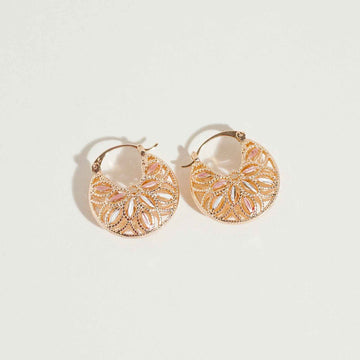 Magnus Zarelle Hoops statement medium gold-tone hoop earrings for women Pakistan
