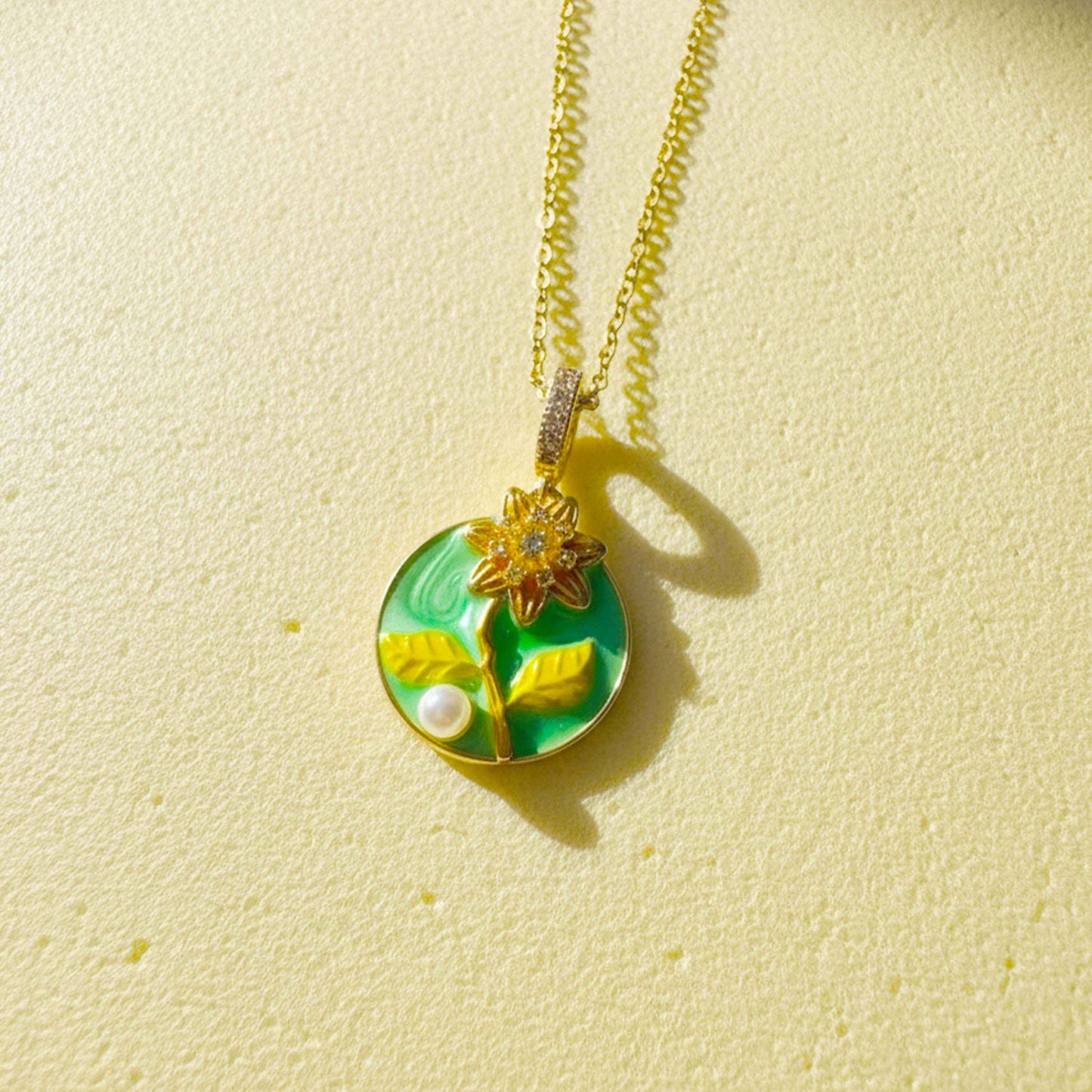 Lily Carved Necklace – close-up detail of design | Magnus