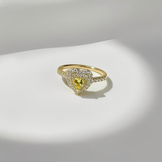 Lime Heart Ring